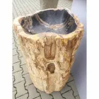 Lavabo de pedestal de diseño en piedra natural Ley, hecho a mano Viadurini
