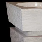 lavabo, naturalmente, señor piedra blanca, hecha a mano Viadurini