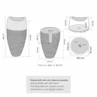Columna Lavabo esférico Piedra Natural Smoke Gili Viadurini
