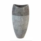 Columna Lavabo esférico Piedra Natural Smoke Gili Viadurini