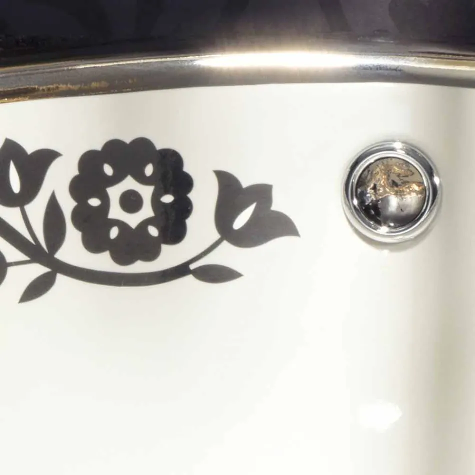 Fregadero empotrado barroco empotrado en arcilla fuego hecho en Italia, Otis Viadurini