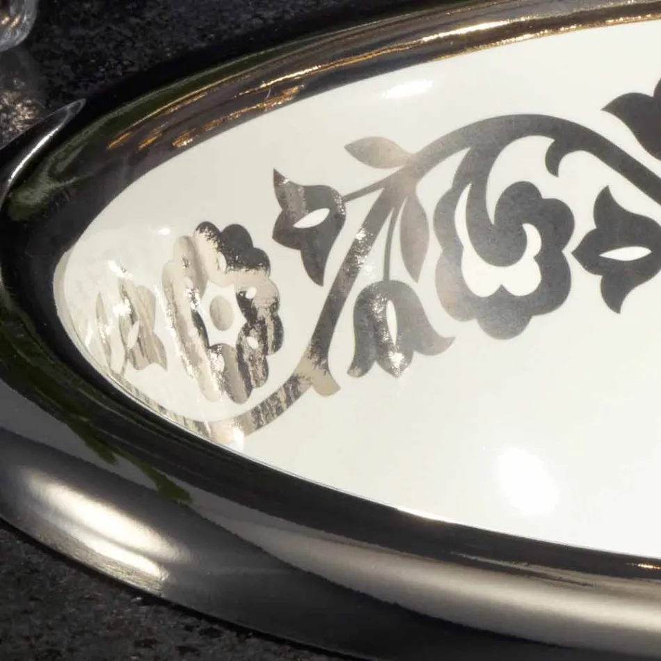 Fregadero empotrado barroco empotrado en arcilla fuego hecho en Italia, Otis Viadurini