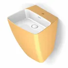 Lavabo suspendido de cerámica de diseño moderno hecho en Italia, Goran Viadurini