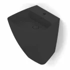 Lavabo suspendido de cerámica de diseño moderno hecho en Italia, Goran Viadurini