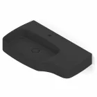 Moderno lavabo suspendido de cerámica hecho en Italia, Hamlet Viadurini