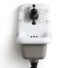 Lavabo de pared de cerámica con motivos de diseño moderno 26 cm - Jordan Viadurini