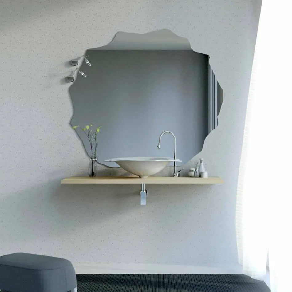 Lavabo de diseño moderno en forma de hoja de faruglio. Viadurini