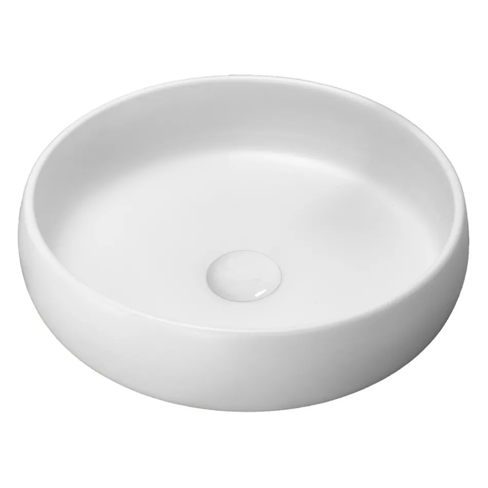 Lavabo sobre encimera de arcilla refractaria Made in Italy - Diego Viadurini