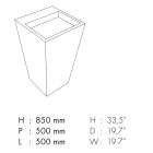 Lavabo de baño de columna en gres porcelánico Made in Italy - Baia Viadurini