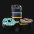 Lavabo de baño sobre encimera azul de arcilla refractaria - Tatiana Viadurini