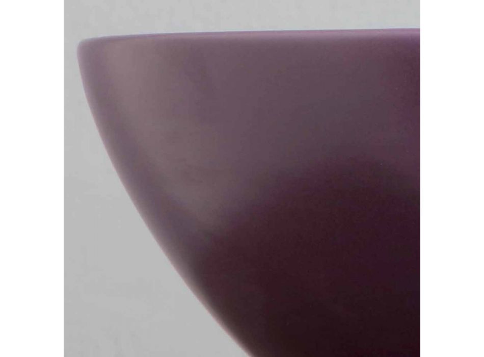 Lavabo sobre encimera de diseño ovalado en cerámica Made in Italy - Chain Viadurini