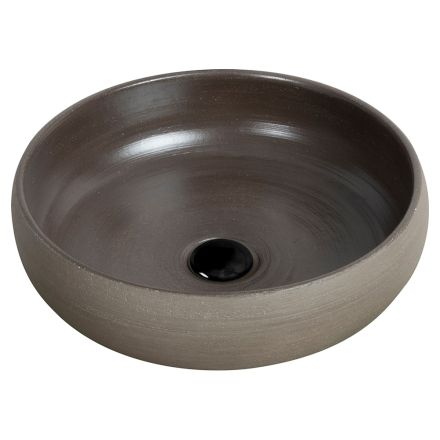 Lavabo de baño sobre encimera en arcilla refractaria Made in Italy - Diego Viadurini