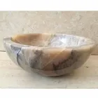 Lavabo sobre encimera de piedra natural de ónix Ana, hecho a mano Viadurini