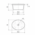 Lavabo empotrado en porcelana y oro hecho en Italia, Santiago Viadurini