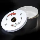 Lavabo de baño de diseño blanco en arcilla refractaria Made in Italy - Tatiana Viadurini