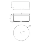 Lavabo de baño de diseño blanco en arcilla refractaria Made in Italy - Tatiana Viadurini