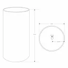 Lavabo de baño independiente en resina blanca con forma cilíndrica - Libertine Viadurini