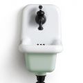 Lavabo de pared de cerámica coloreada estilo vintage de 26 cm - Jordan