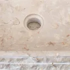 Lavabo oval blanco de Cora, hecho a mano. Viadurini