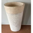 Lavabo de piedra natural blanco diseño Siro, pieza única. Viadurini