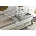 Lavabo central y encimera de baño de diseño hecho en Italia Voghera Viadurini