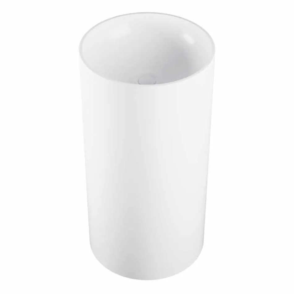 Lavabo de pie cilíndrico autoportante fabricado en Italia, Rumo Viadurini