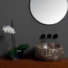 Lavabo sobre encimera de cerámica moderno hecho en Italia por Elisa Viadurini