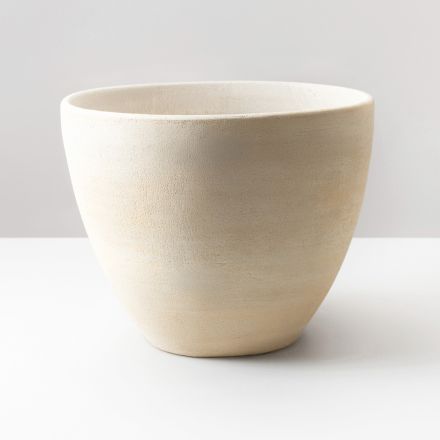 Fregadero cónico de encimera de arcilla refractaria torneada a mano - Orbite Viadurini