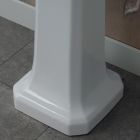 Lavabo tipo consola de columna en cerámica blanca Made in Italy - Wollie Viadurini