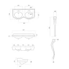 Lavabo consola clásico en cerámica blanca Made in Italy - Magda Viadurini