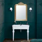 Lavabo consola en cerámica blanca Made in Italy Classic Design - Areta Viadurini