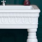 Lavabo consola en cerámica blanca Made in Italy Classic Design - Areta Viadurini