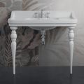 Lavabo consola clásico de cerámica L 104 cm Made in Italy - Wollie