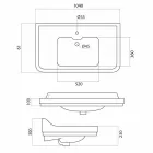 Lavabo consola en cerámica blanca de diseño clásico italiano, Swami. Viadurini