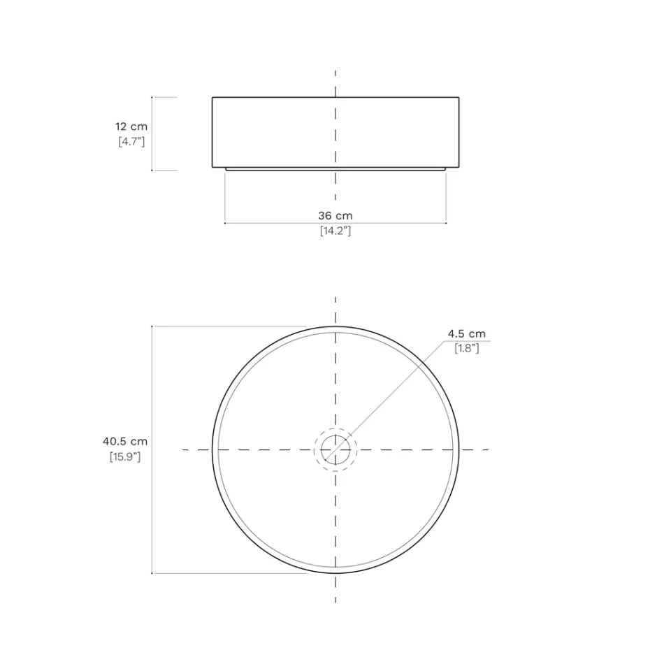 Lavabo sobre encimera para baño en gres porcelánico Made in Italy - Sobre Viadurini