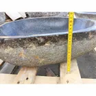 Lavabo sobre encimera artesanal en piedra natural Modern River - Aurea Viadurini