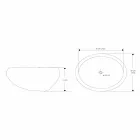 Lavabo sobre encimera artesanal en piedra natural Modern River - Aurea Viadurini