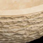 Lavabo Blanco apoyar piedra natural Finn, una pieza Viadurini