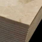 lavabo blanco en piedra natural, de una sola pieza, Zor Viadurini