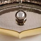 Lavabo sobre encimera de sobre encimera de cerámica y oro realizado en Italia Diseño de Oscar Viadurini