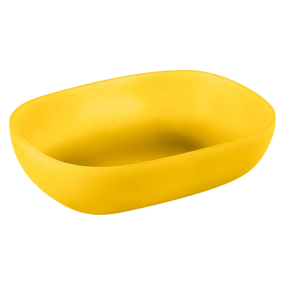 Lavabo sobre encimera de color en resina impresa Made in Italy - Elba Viadurini