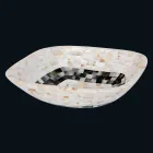 lavabo sobre encimera con inserciones en conchas Bea, de una sola pieza Viadurini