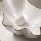 Lavabo sobre encimera de cerámica de diseño en oro blanco realizado en Italia Rayan Viadurini