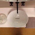 Lavabo sobre encimera de diseño de piel de serpiente blanco hecho Italia Animals Viadurini