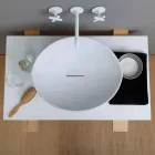Lavabo de cerámica de diseño moderno hecho en Italia Viadurini