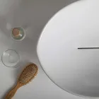 Lavabo de cerámica de diseño moderno hecho en Italia Viadurini