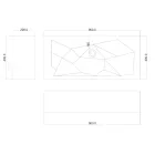 Lavabo de encimera de diseño moderno, hecho en Italia. Viadurini