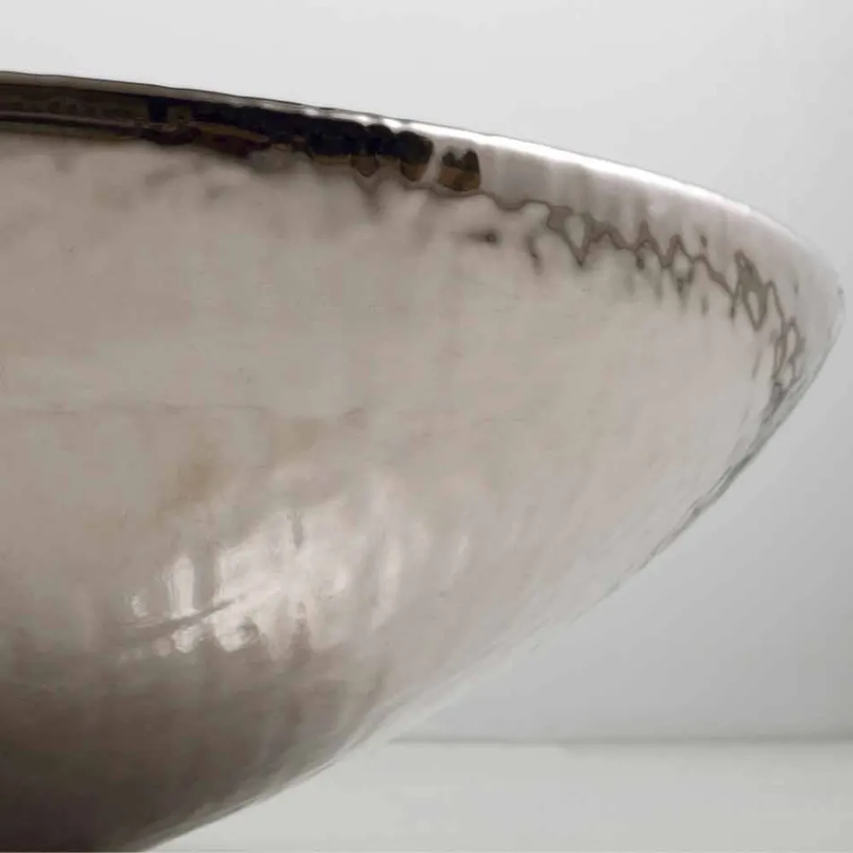 Diseño lavabo de cerámica de plata hecho en Italia Brillante Viadurini