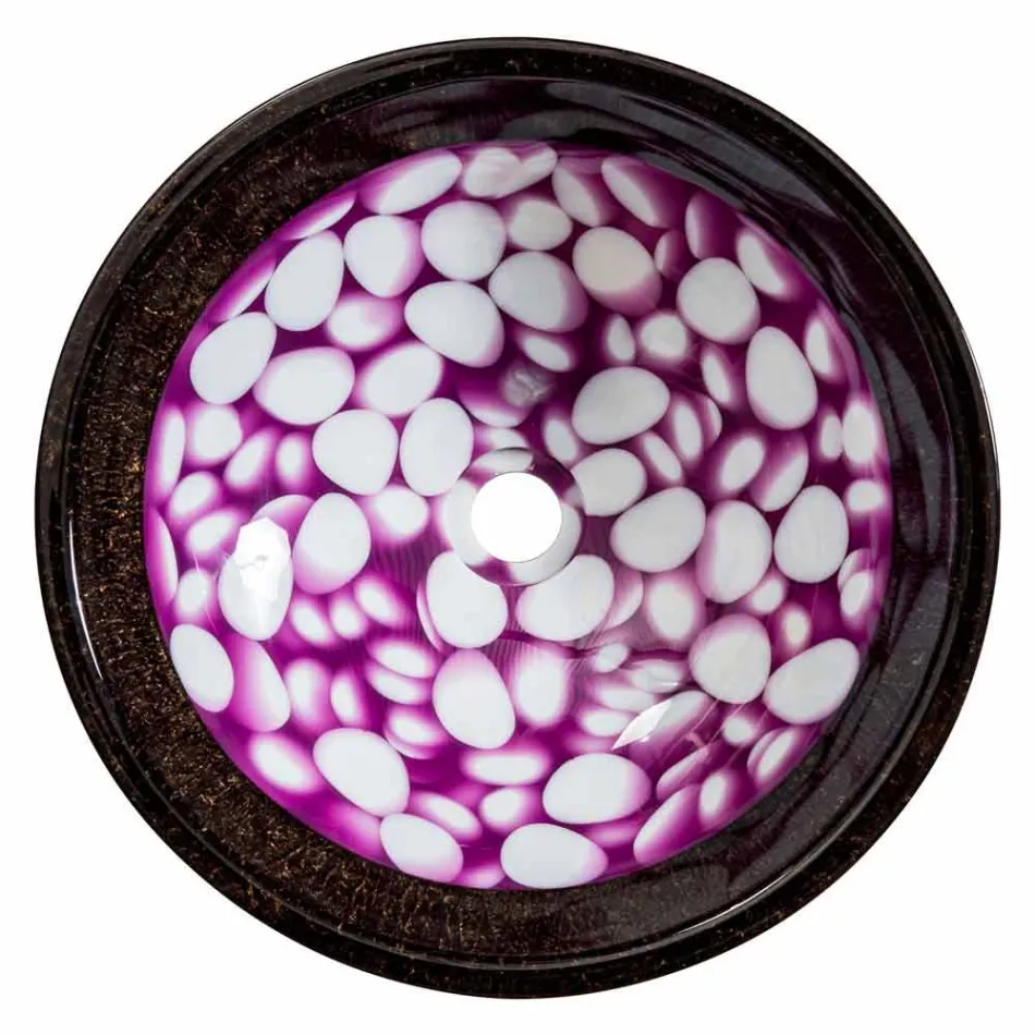 Lavabo sobre encimera de diseño hecho a mano de resina, Buggiano Viadurini