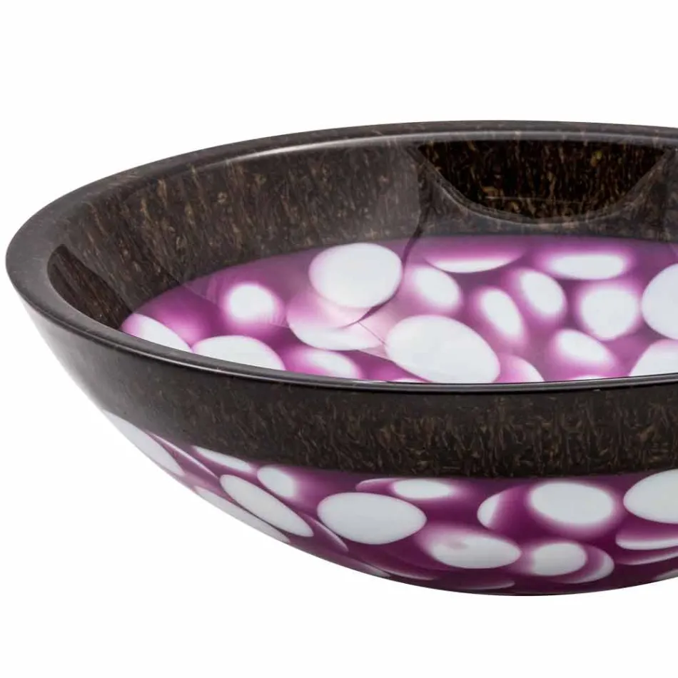 Lavabo sobre encimera de diseño hecho a mano de resina, Buggiano Viadurini